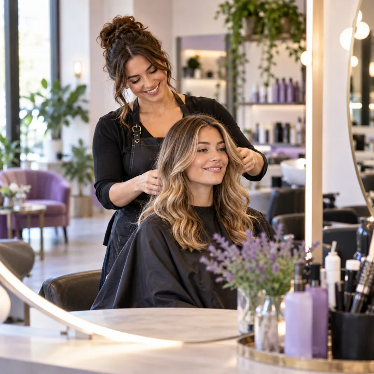 Illustrative scene for hair salons